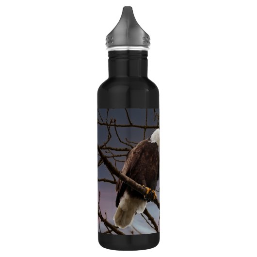 Amerikaanse Bald Eagle Full Moon Eagle Fotografie Waterfles (Links)