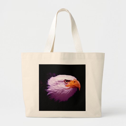Amerikaanse Bald Eagle Grote Tote Bag (Voorkant)