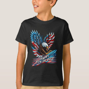 Amerikaanse Bald Eagle Happy 4th of July T-shirt