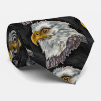 Amerikaanse Bald Eagle Illustration Stropdas