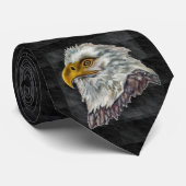 Amerikaanse Bald Eagle Illustration Stropdas (Opgerold)