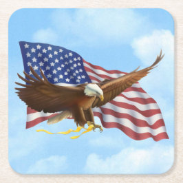 Amerikaanse Bald Eagle Kartonnen Onderzetters