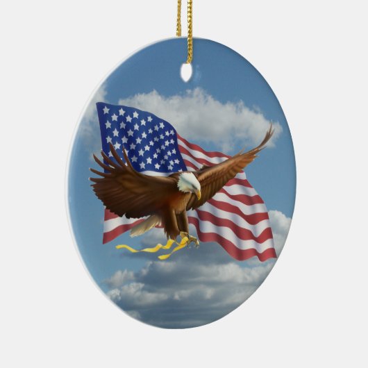 Amerikaanse Bald Eagle Keramisch Ornament (Rechts)