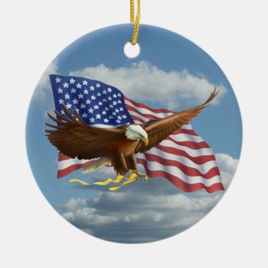 Amerikaanse Bald Eagle Keramisch Ornament (Voorkant)