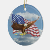 Amerikaanse Bald Eagle Keramisch Ornament (Links)