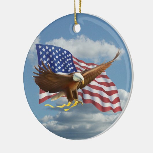 Amerikaanse Bald Eagle Keramisch Ornament (Links)