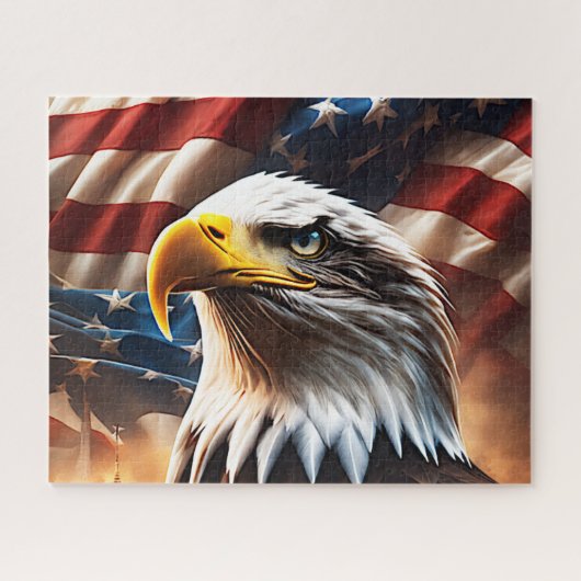 Amerikaanse Bald Eagle Legpuzzel (Horizontaal)