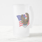 Amerikaanse Bald Eagle Matglas Bierpul (Voorkant rechts)