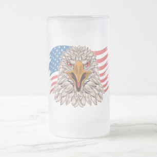 Amerikaanse Bald Eagle Matglas Bierpul
