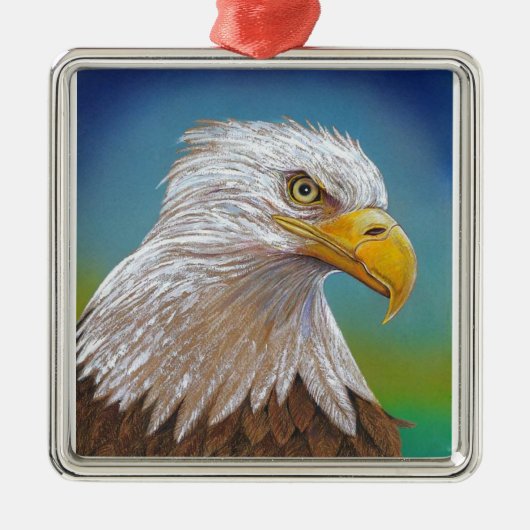 Amerikaanse Bald Eagle Metalen Ornament (Voorkant)