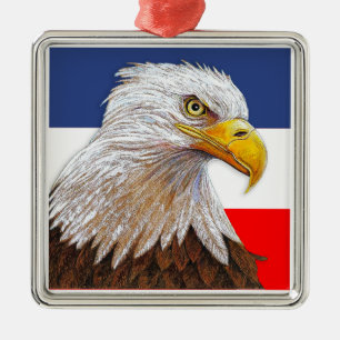 Amerikaanse Bald Eagle Metalen Ornament