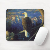 Amerikaanse Bald Eagle Mountain Sunrise Muismat (Met muis)
