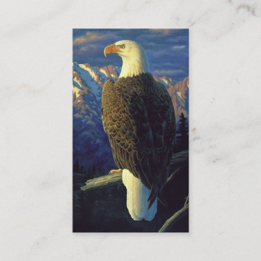 Amerikaanse Bald Eagle Mountain Sunrise Visitekaartje (Voorkant)