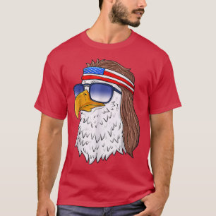 Amerikaanse Bald Eagle Mullet 4 juli Funny USA P T-shirt