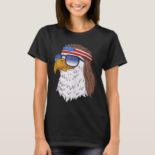 Amerikaanse Bald Eagle Mullet 4 juli Funny USA P T-shirt