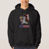 Amerikaanse Bald Eagle Mullet 4 juli Funny VS P Hoodie (Voorkant)