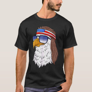 Amerikaanse Bald Eagle Mullet 4 juli Verenigde Sta T-shirt