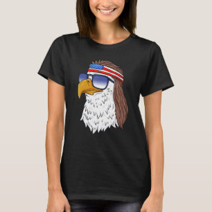 Amerikaanse Bald Eagle Mullet 4 juli Verenigde Sta T-shirt