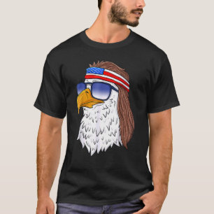Amerikaanse Bald Eagle Mullet 4 juli Verenigde Sta T-shirt