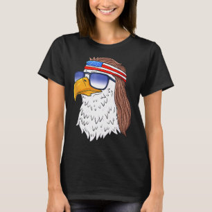 Amerikaanse Bald Eagle Mullet 4 juli VS patriot T-shirt