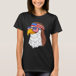Amerikaanse Bald Eagle Mullet 4 juli VS patriot T-shirt