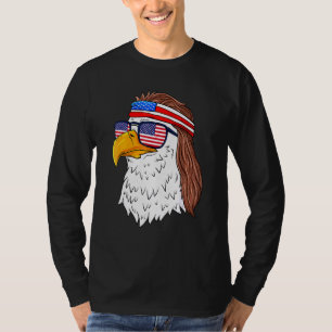 Amerikaanse Bald Eagle Mullet 4 juli VS patriot T-shirt