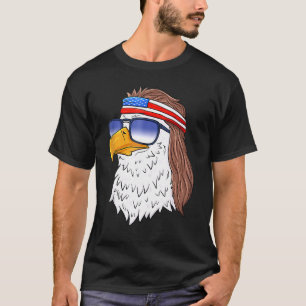 Amerikaanse Bald Eagle Mullet 4 juli VS patriot T-shirt