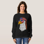 Amerikaanse Bald Eagle Mullet 4 juli VS patriot Trui (Voorkant volledig)