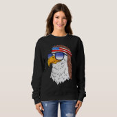 Amerikaanse Bald Eagle Mullet 4 juli VS patriot Trui (Voorkant volledig)
