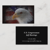 Amerikaanse Bald Eagle over vlag Visitekaartje (Voorkant / Achterkant)