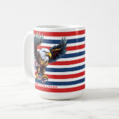 Amerikaanse Bald Eagle Patriottische Vlag 4 van ju Koffiemok (Voorkant links)