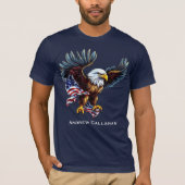 Amerikaanse Bald Eagle Patriottische Vlag 4 van ju T-shirt (Voorkant)