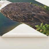 Amerikaanse Bald Eagle Perched Sherpa Deken (3/4)