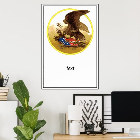 -Amerikaanse Bald Eagle Poster (Thuiskantoor)