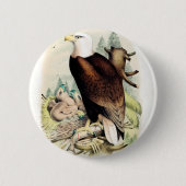 Amerikaanse Bald Eagle Ronde Button 5,7 Cm (Voorkant)