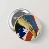 Amerikaanse Bald Eagle Ronde Button 5,7 Cm (Voorkant /achterkant)