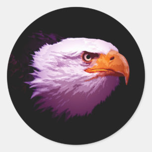Amerikaanse Bald Eagle Ronde Sticker