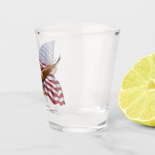 Amerikaanse Bald Eagle Shot Glas (Rechts)