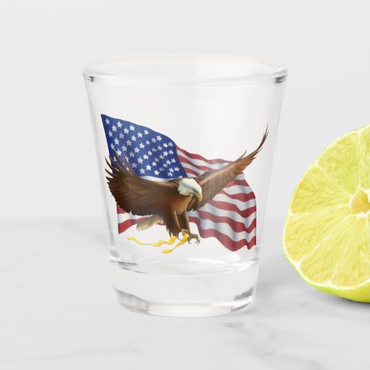 Amerikaanse Bald Eagle Shot Glas (Voorkant)