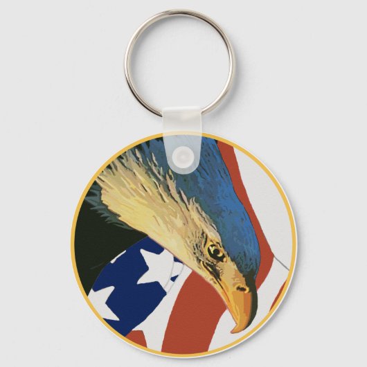 Amerikaanse Bald Eagle Sleutelhanger (Voorkant)