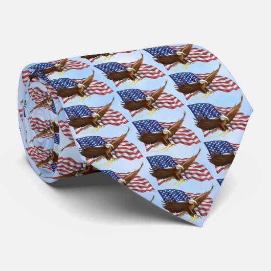 Amerikaanse Bald Eagle Stropdas (Opgerold)