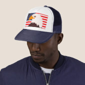 Amerikaanse Bald Eagle Trucker Pet (In situ)