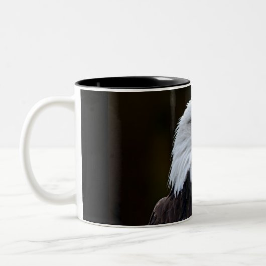 Amerikaanse Bald Eagle Tweekleurige Koffiemok (Links)