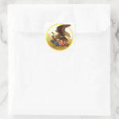 -Amerikaanse Bald Eagle Vierkante Sticker (Tas)