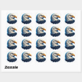 Amerikaanse Bald Eagle Vierkante Sticker (Vel)