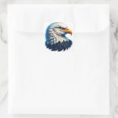 Amerikaanse Bald Eagle Vierkante Sticker (Tas)