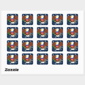 Amerikaanse Bald Eagle Vierkante Sticker (Vel)