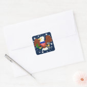 Amerikaanse Bald Eagle Vierkante Sticker (Envelop)