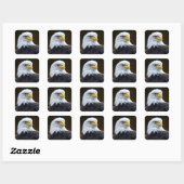 Amerikaanse Bald Eagle Vierkante Sticker (Vel)