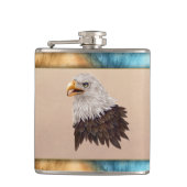 Amerikaanse Bald Eagle Vinyl Wrapped Flask Heupfles (Voorkant)